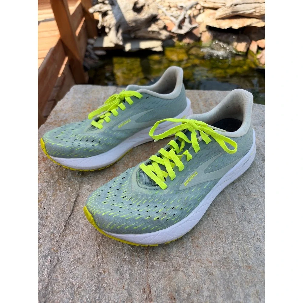 Brooks Hyperion Tempo Womens Running Shoes Blue Neon Yellow 1203281B458 7.5